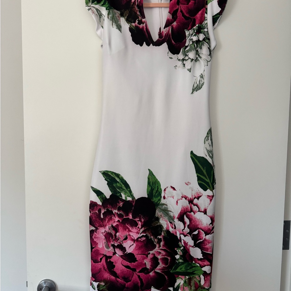 Floral White Dress